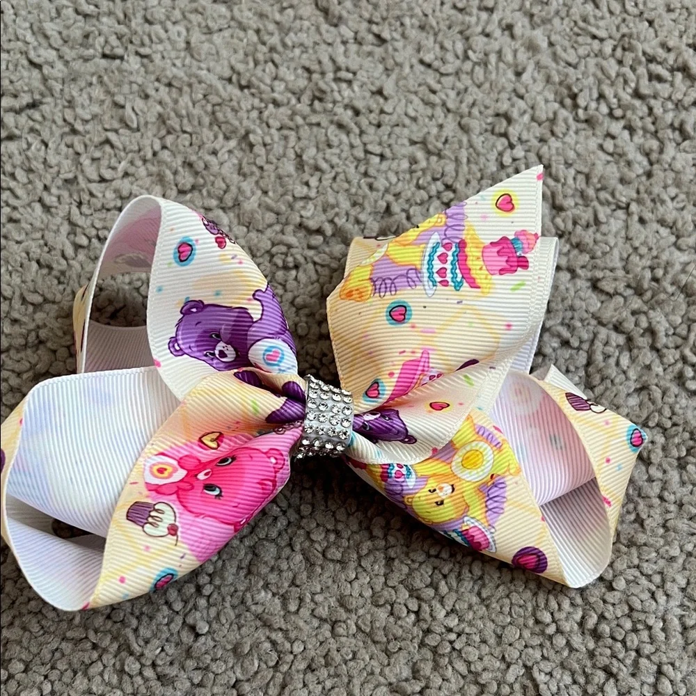 Care Bears Bow with Rhinestone Center